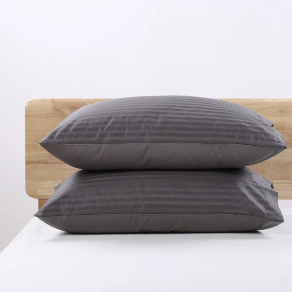 Envelop Hotel Dark Grey Stripe Pillowcase
